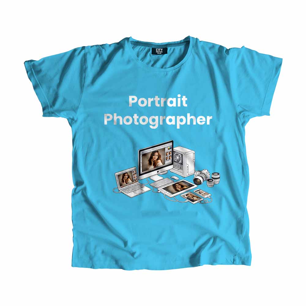 Portrait Photographer Men Unisex T-Shirt (Sky Blue) Tech Innovation Unisex T-Shirt