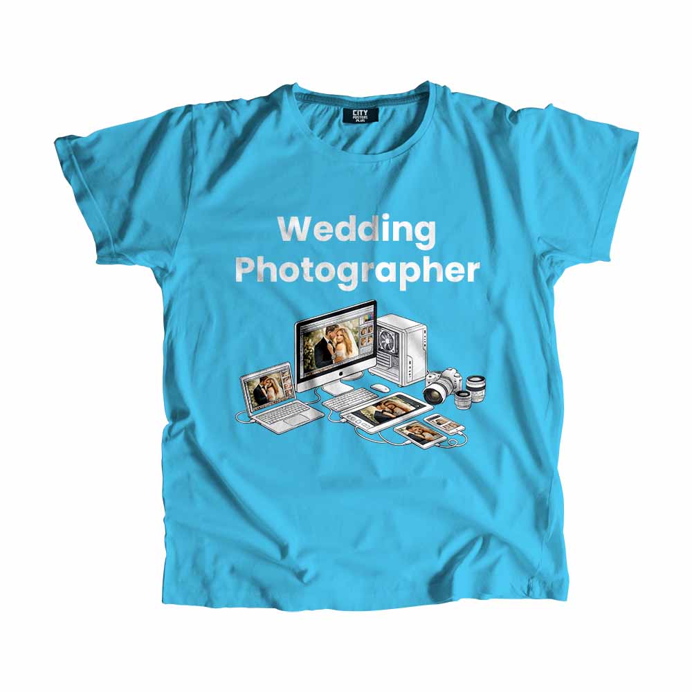 Wedding Photographer Men Unisex T-Shirt (Sky Blue) Tech Innovation Unisex T-Shirt