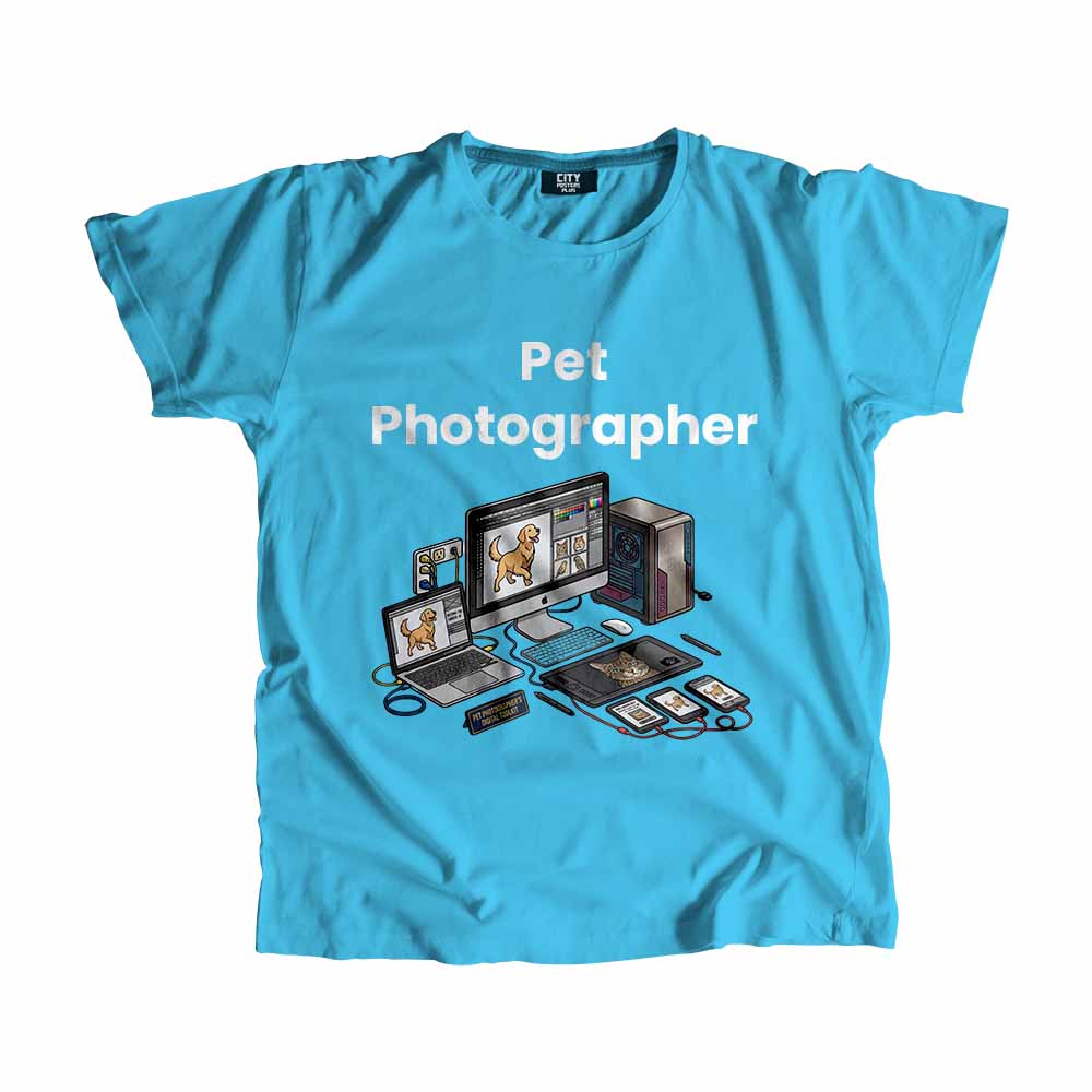 Pet Photographer Men Unisex T-Shirt (Sky Blue) Tech Innovation Unisex T-Shirt