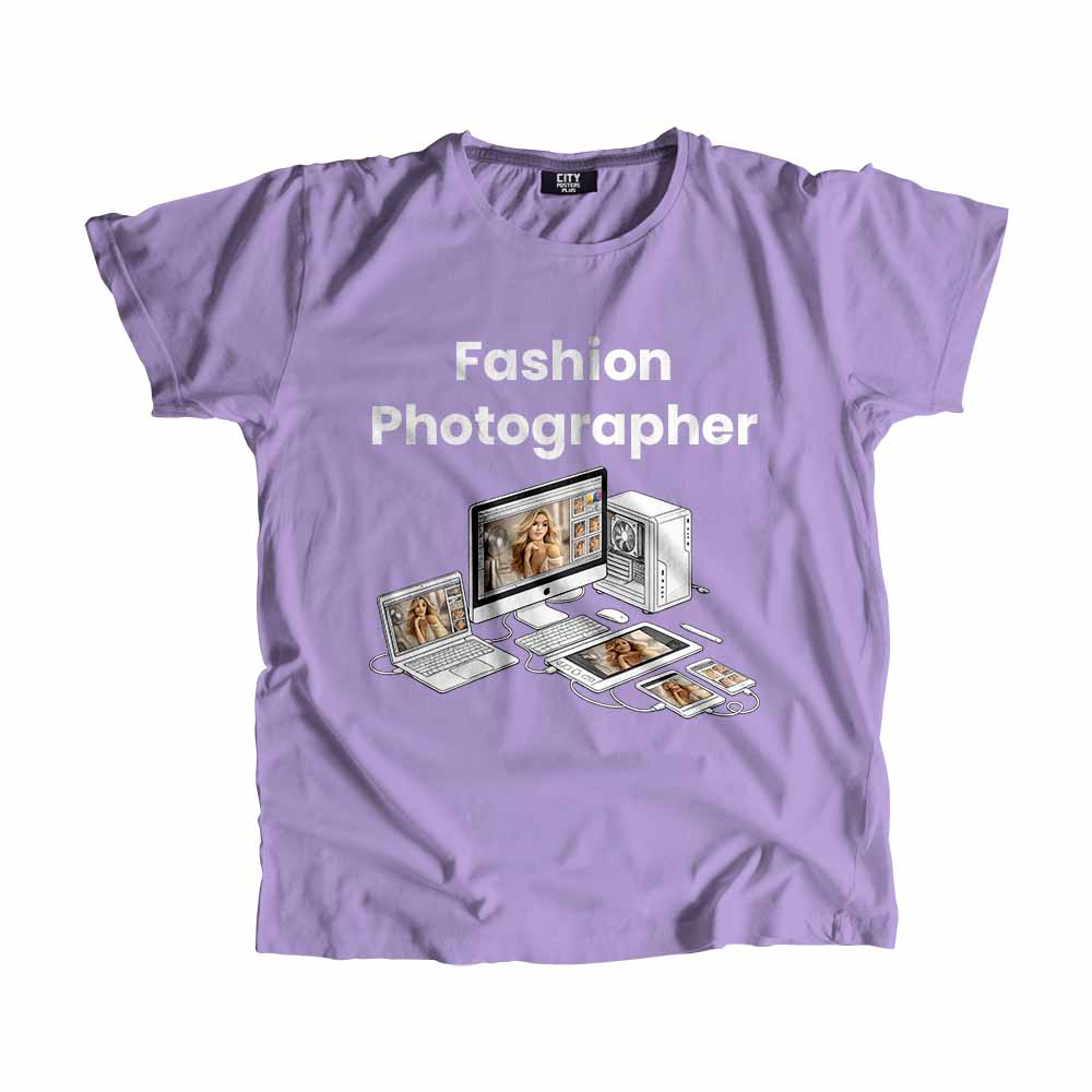 Fashion Photographer Men Unisex T-Shirt (Iris Lavender) Tech Innovation Unisex T-Shirt