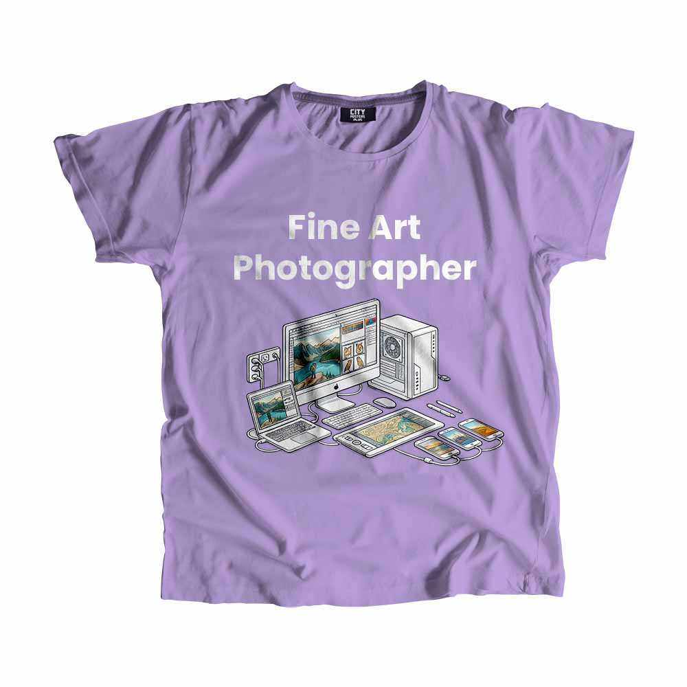 Fine Art Photographer Men Unisex T-Shirt (Iris Lavender) Tech Innovation Unisex T-Shirt