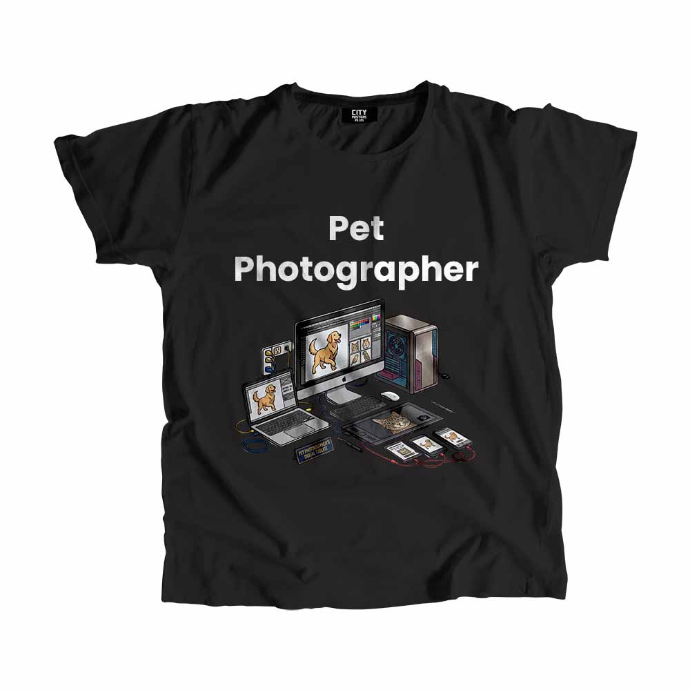 Pet Photographer Men Unisex T-Shirt (Black) Tech Innovation Unisex T-Shirt