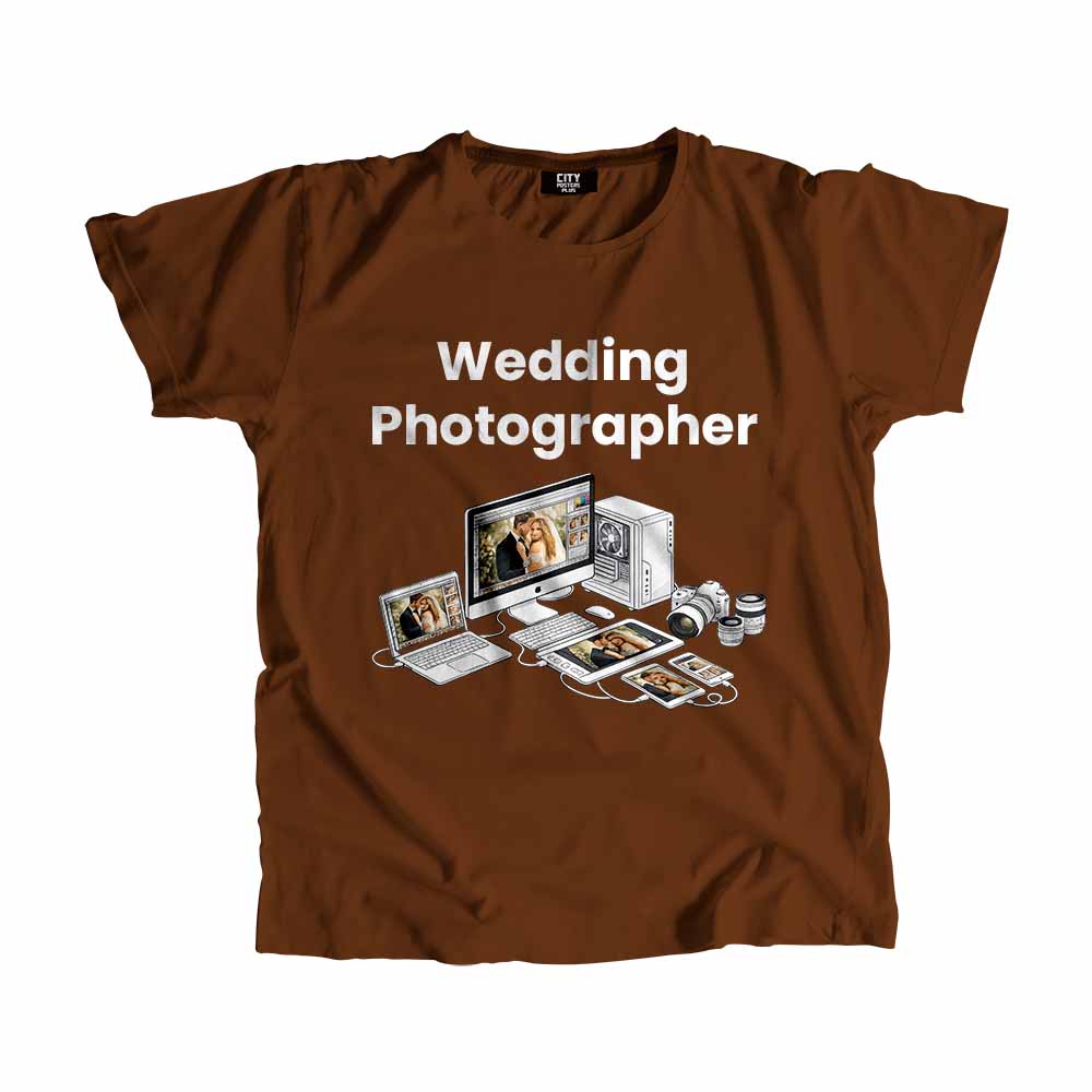 Wedding Photographer Men Unisex T-Shirt (Brown) Tech Innovation Unisex T-Shirt