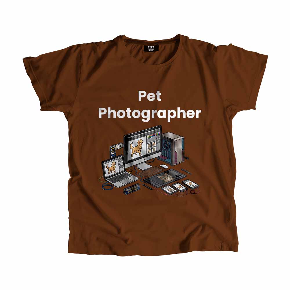 Pet Photographer Men Unisex T-Shirt (Brown) Tech Innovation Unisex T-Shirt