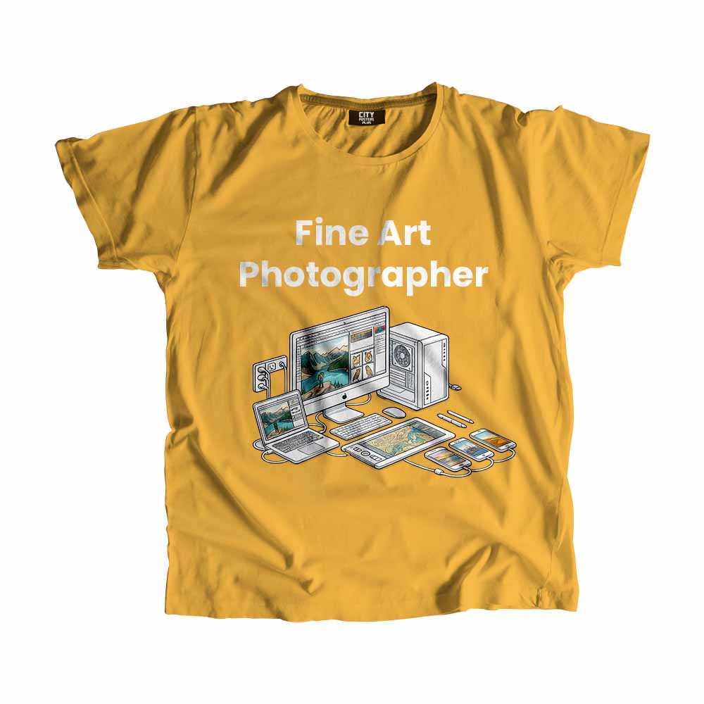 Fine Art Photographer Men Unisex T-Shirt (Golden Yellow) Tech Innovation Unisex T-Shirt