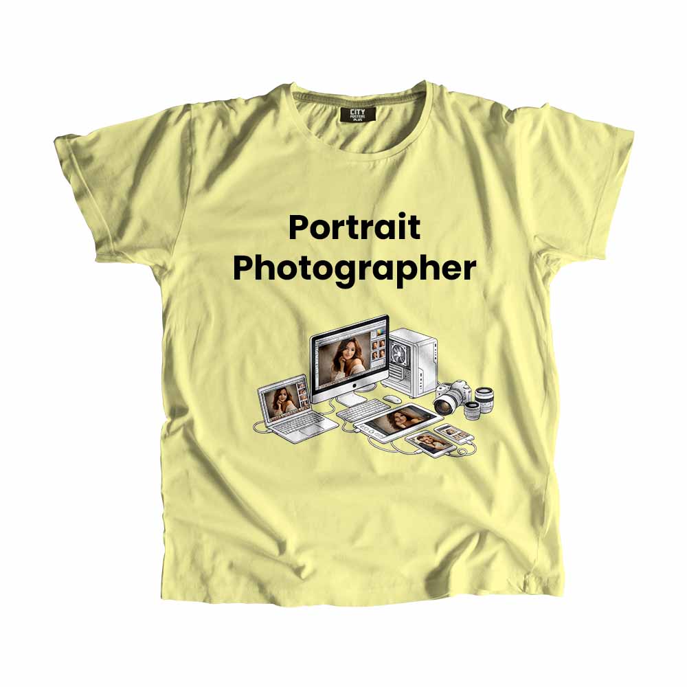 Portrait Photographer Men Unisex T-Shirt (Butter Yellow) Tech Innovation Unisex T-Shirt