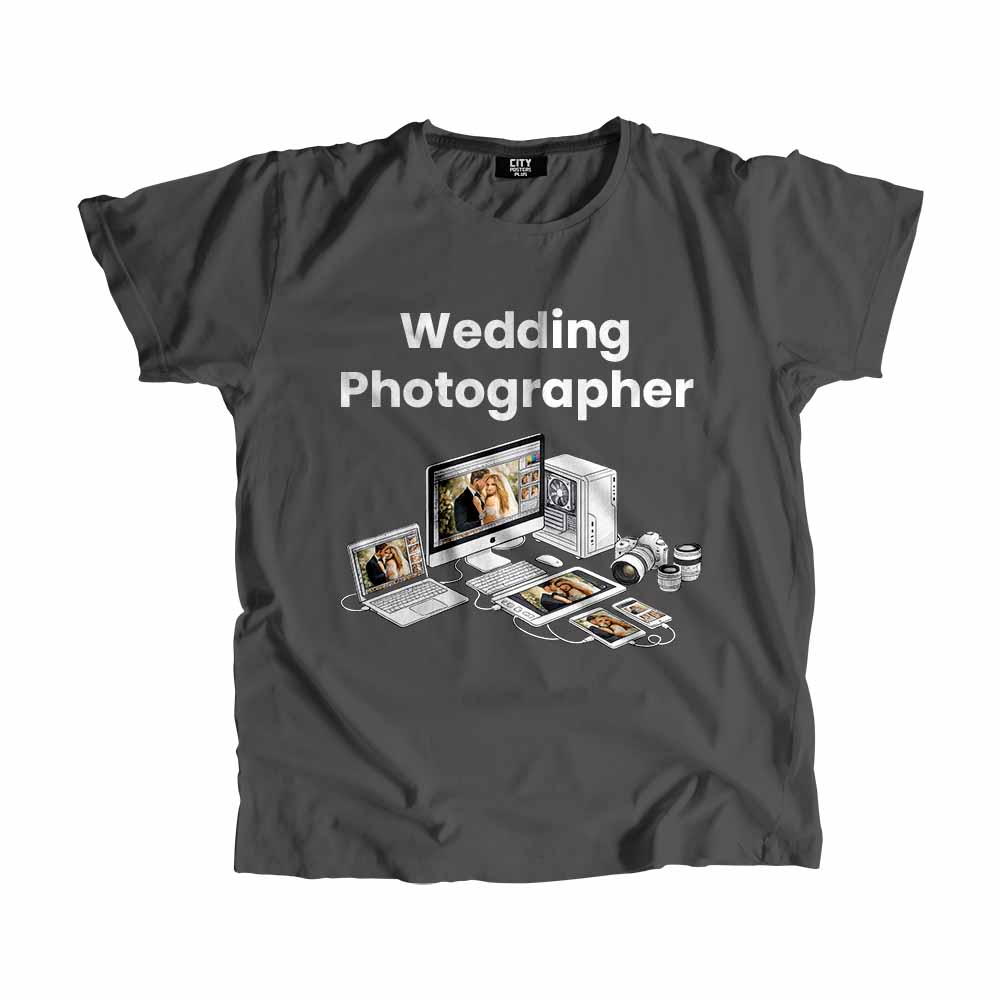 Wedding Photographer Men Unisex T-Shirt (Charcoal Grey) Tech Innovation Unisex T-Shirt