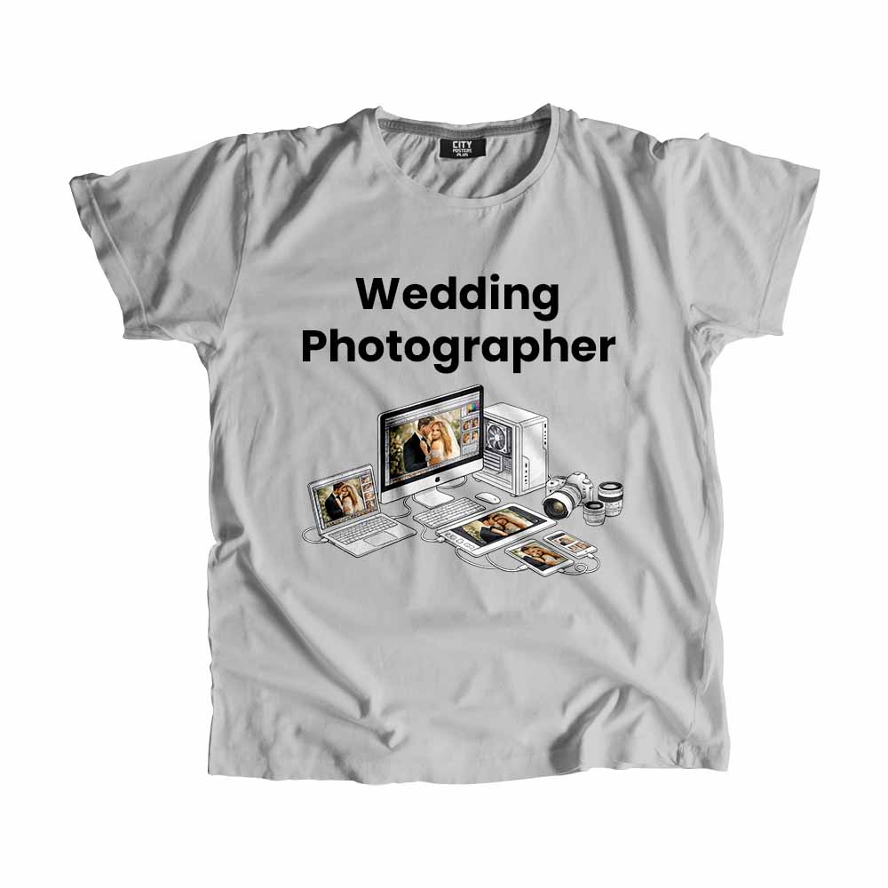 Wedding Photographer Men Unisex T-Shirt (Melange Grey) Tech Innovation Unisex T-Shirt