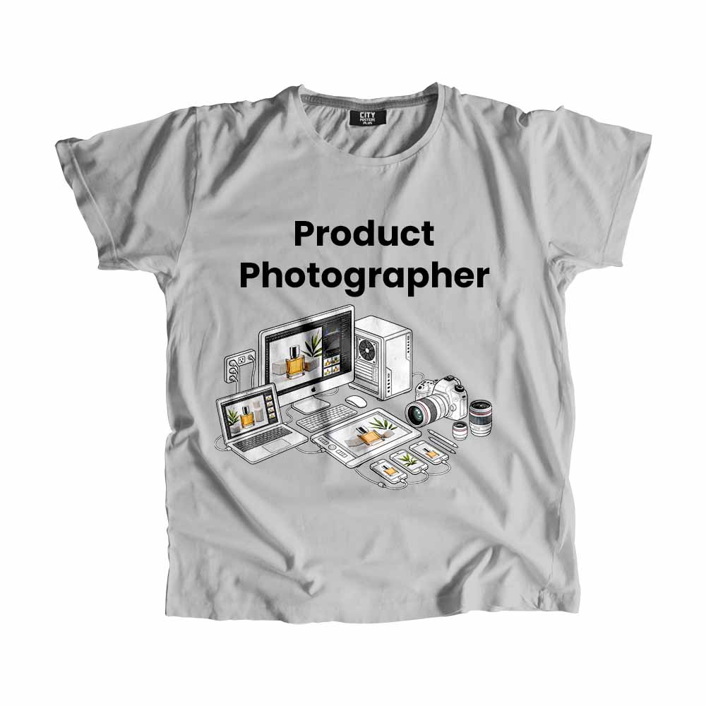 Product Photographer Men Unisex T-Shirt (Melange Grey) Tech Innovation Unisex T-Shirt