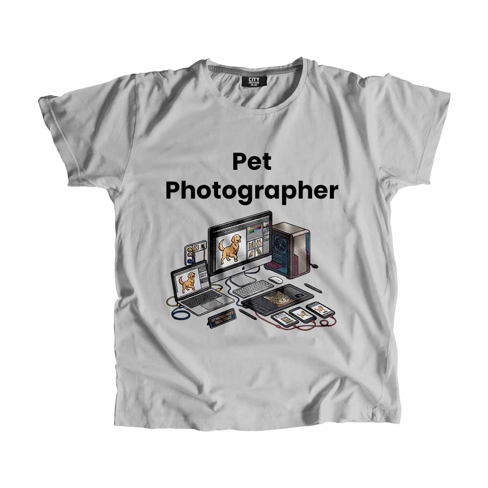 Pet Photographer Men Unisex T-Shirt (Melange Grey) Tech Innovation Unisex T-Shirt