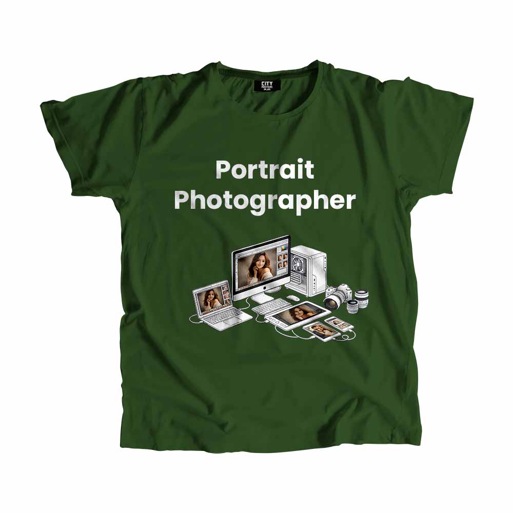 Portrait Photographer Men Unisex T-Shirt (Olive Green) Tech Innovation Unisex T-Shirt