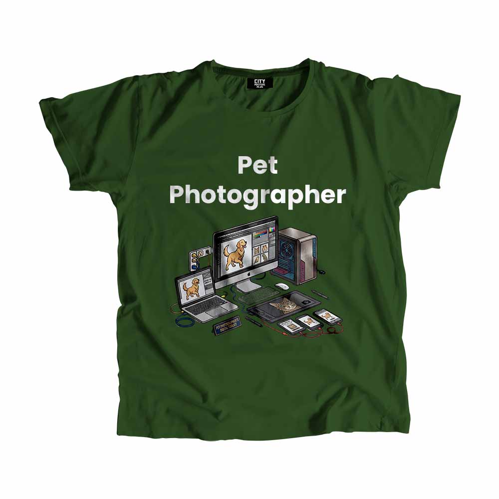 Pet Photographer Men Unisex T-Shirt (Olive Green) Tech Innovation Unisex T-Shirt