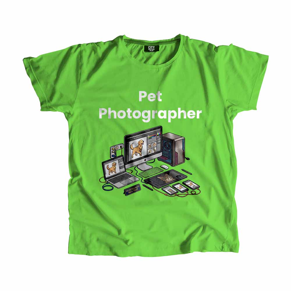 Pet Photographer Men Unisex T-Shirt (Liril Green) Tech Innovation Unisex T-Shirt