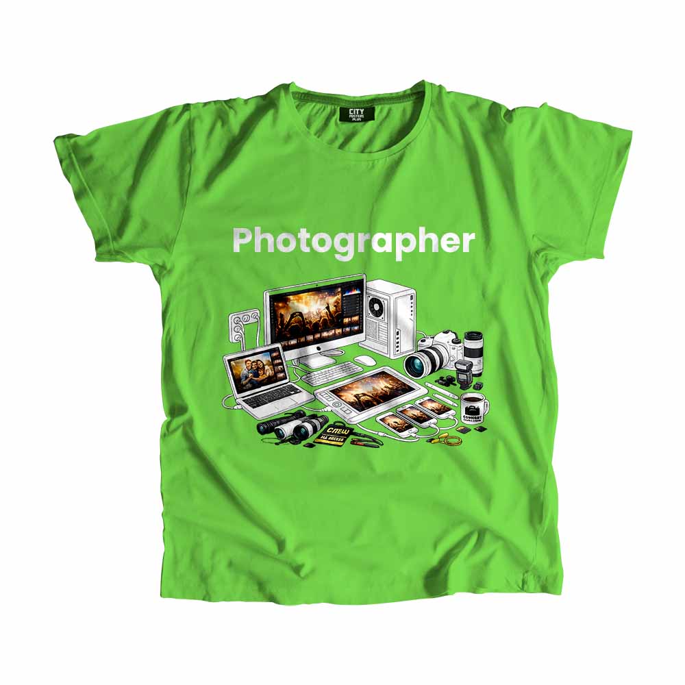 Photographer Men Unisex T-Shirt (Liril Green) Tech Innovation Unisex T-Shirt