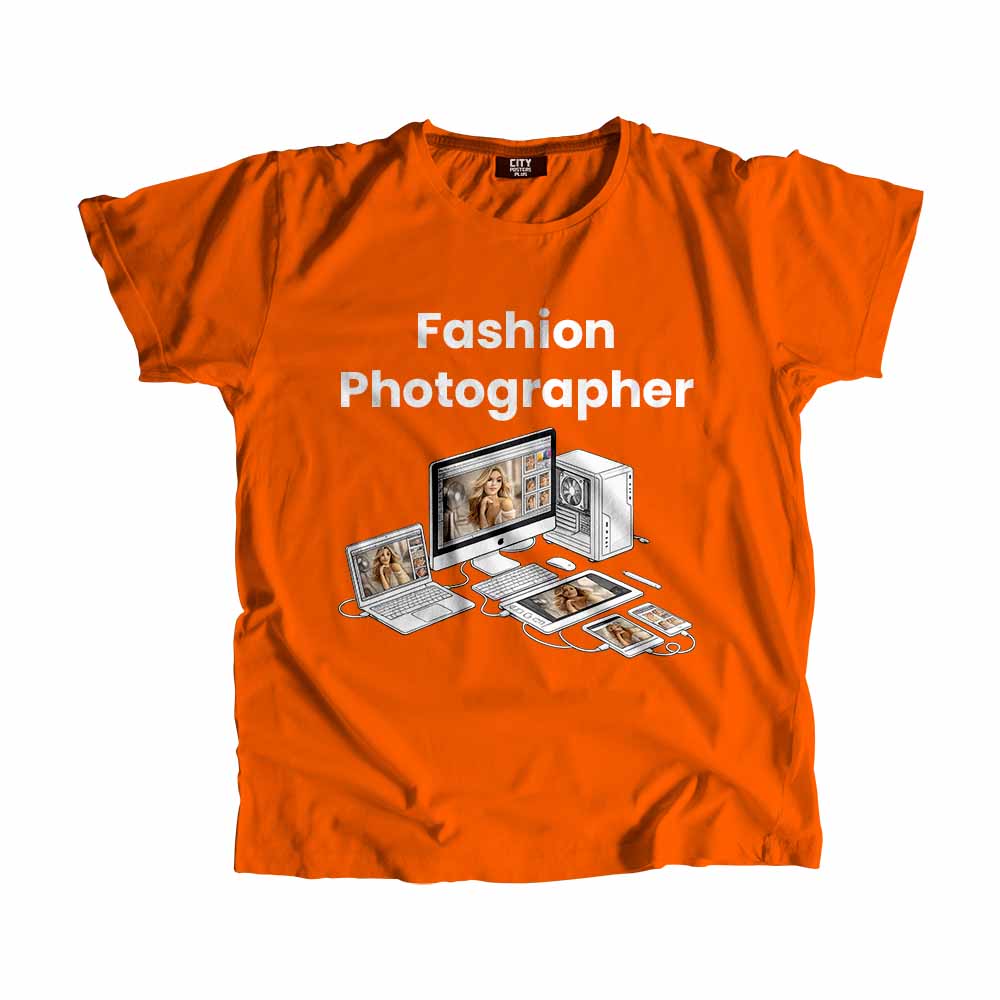 Fashion Photographer Men Unisex T-Shirt (Orange) Tech Innovation Unisex T-Shirt