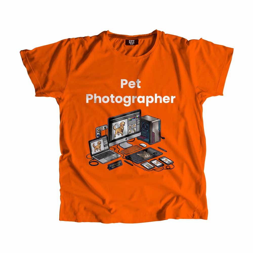 Pet Photographer Men Unisex T-Shirt (Orange) Tech Innovation Unisex T-Shirt