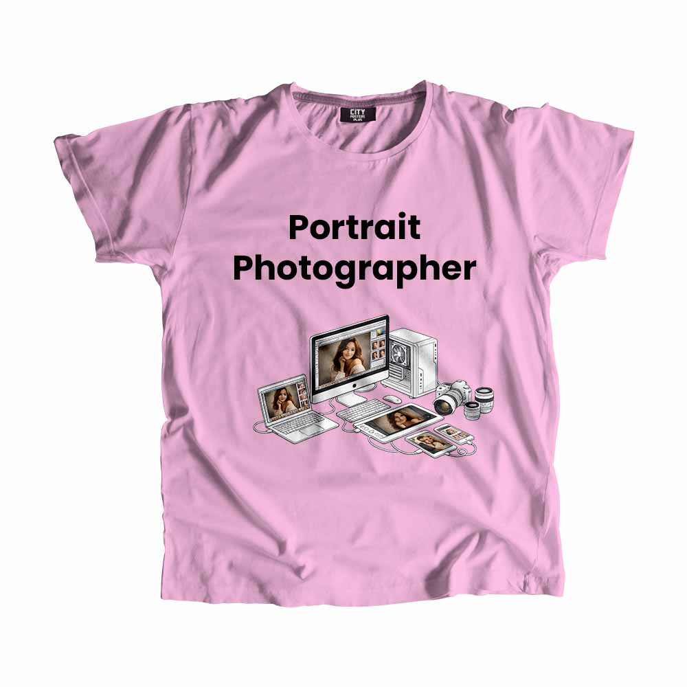 Portrait Photographer Men Unisex T-Shirt (Light Pink) Tech Innovation Unisex T-Shirt