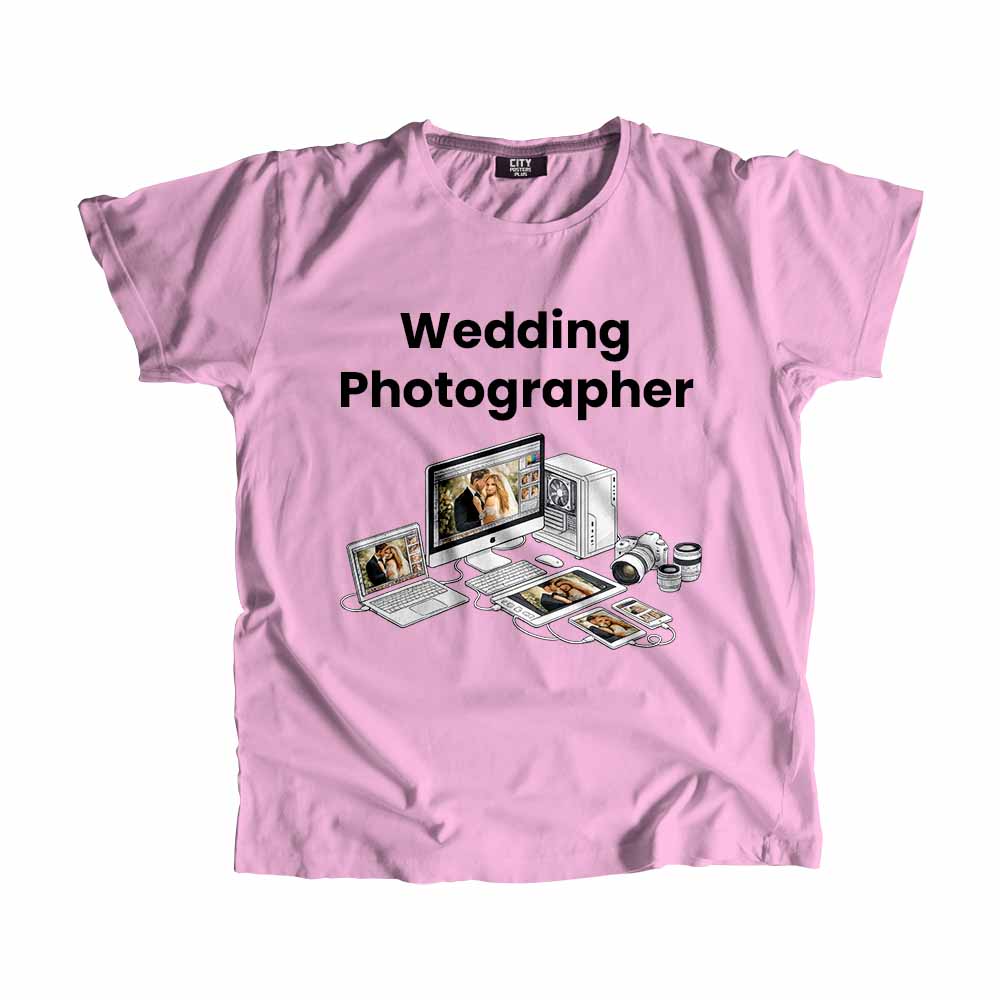 Wedding Photographer Men Unisex T-Shirt (Light Pink) Tech Innovation Unisex T-Shirt