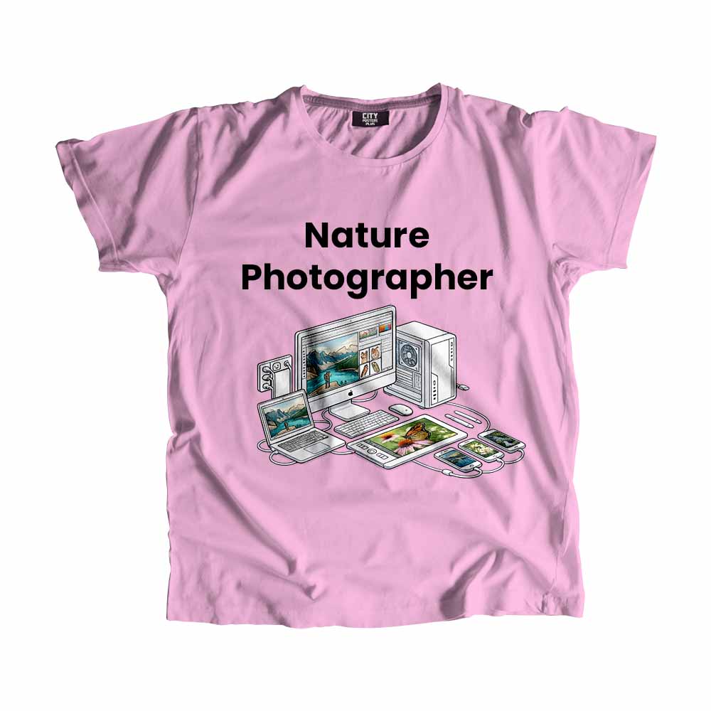 Nature Photographer Men Unisex T-Shirt (Light Pink) Tech Innovation Unisex T-Shirt