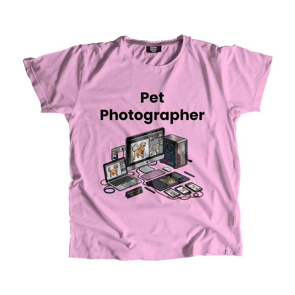 Pet Photographer Men Unisex T-Shirt (Light Pink) Tech Innovation Unisex T-Shirt