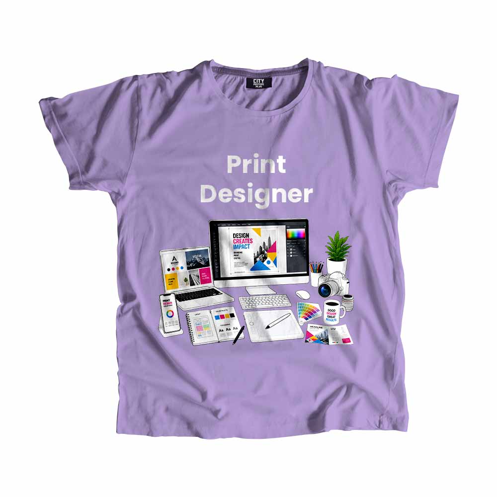 Print Designer Men Unisex T-Shirt (Iris Lavender) Tech Innovation Unisex T-Shirt