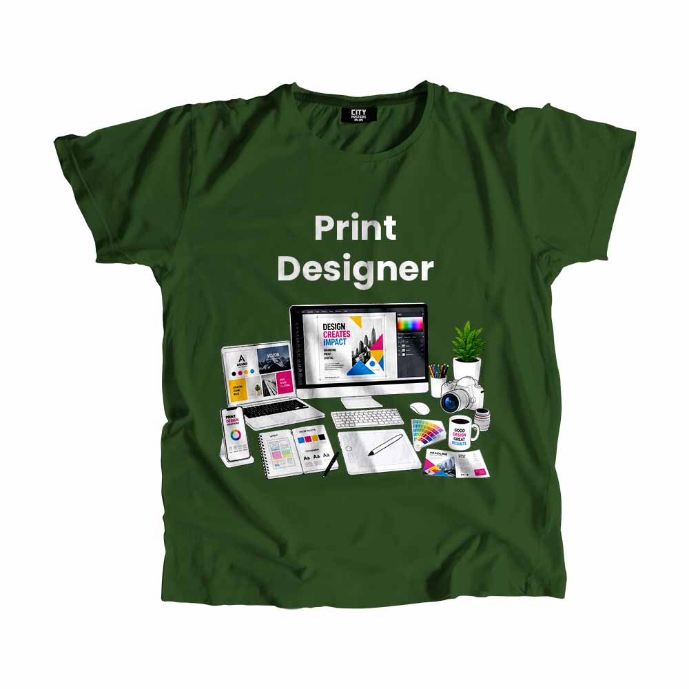 Print Designer Men Unisex T-Shirt (Olive Green) Tech Innovation Unisex T-Shirt