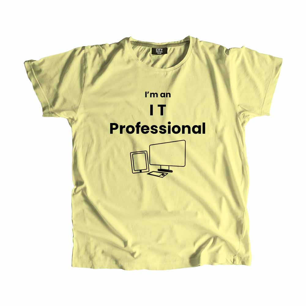 IT Professional Men Unisex T-Shirt (Butter Yellow)