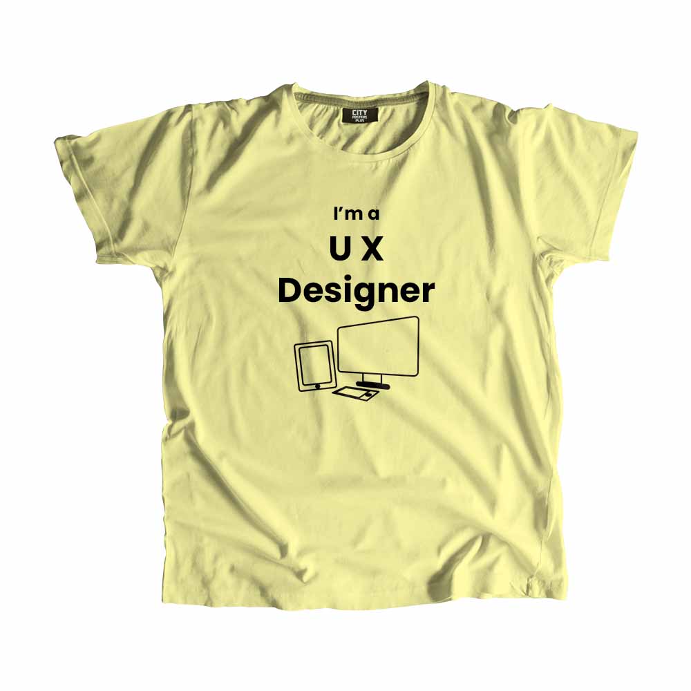 UX Designer Men Unisex T-Shirt (Butter Yellow)
