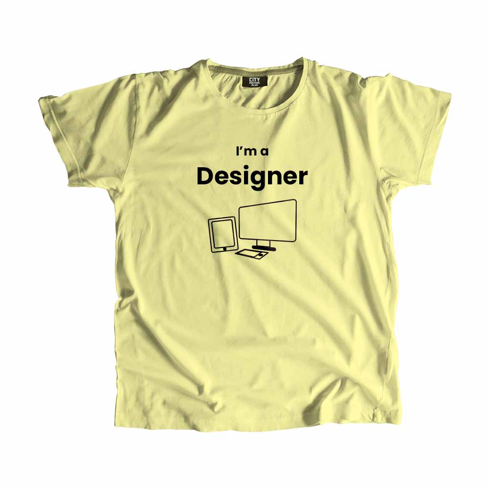 Designer Men Unisex T-Shirt (Butter Yellow)