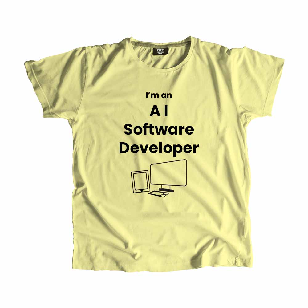 AI Software Developer Men Unisex T-Shirt (Butter Yellow)
