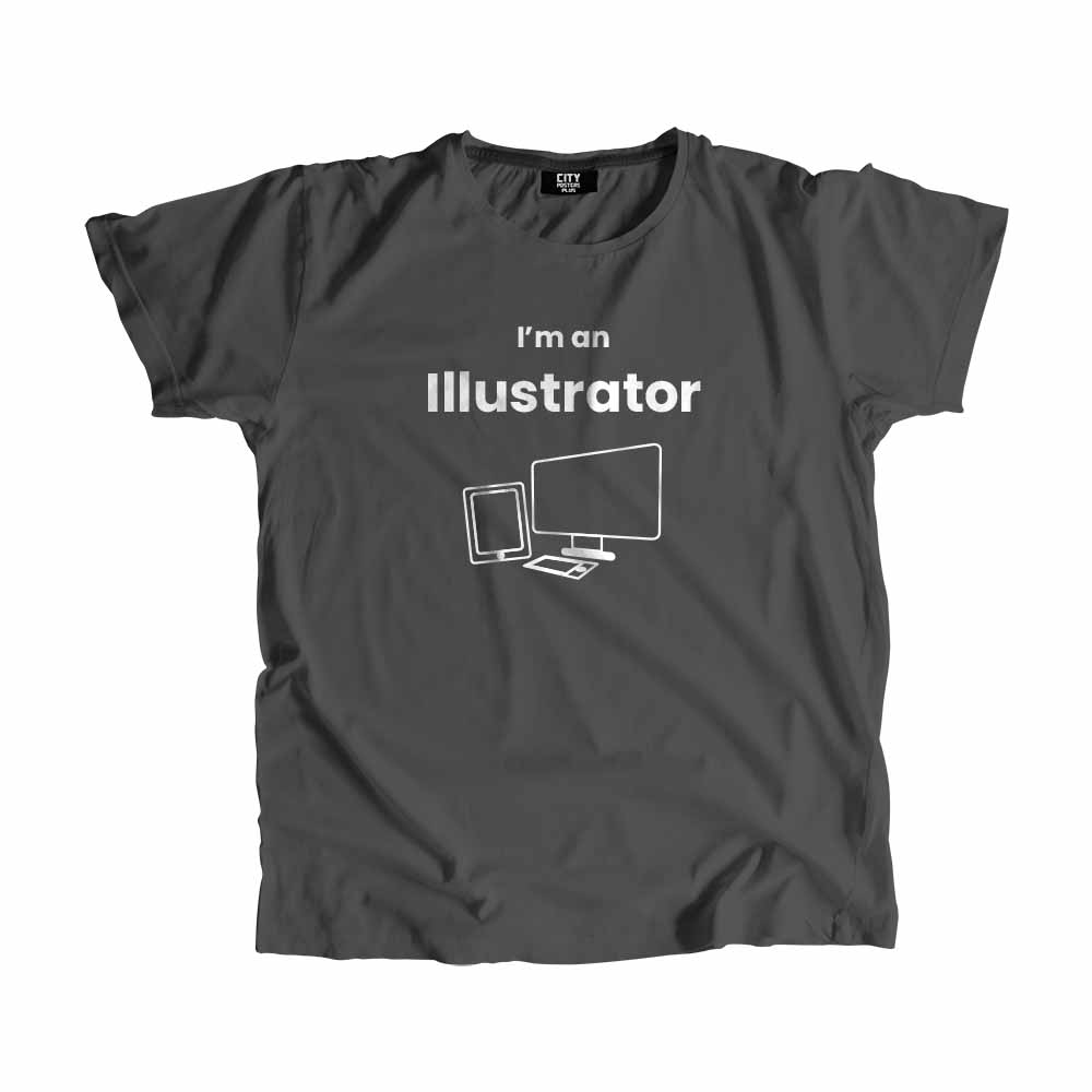 Illustrator Men Unisex T-Shirt (Charcoal Grey)