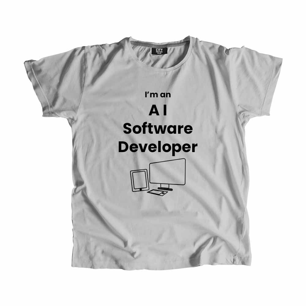 AI Software Developer Men Unisex T-Shirt (Melange Grey)
