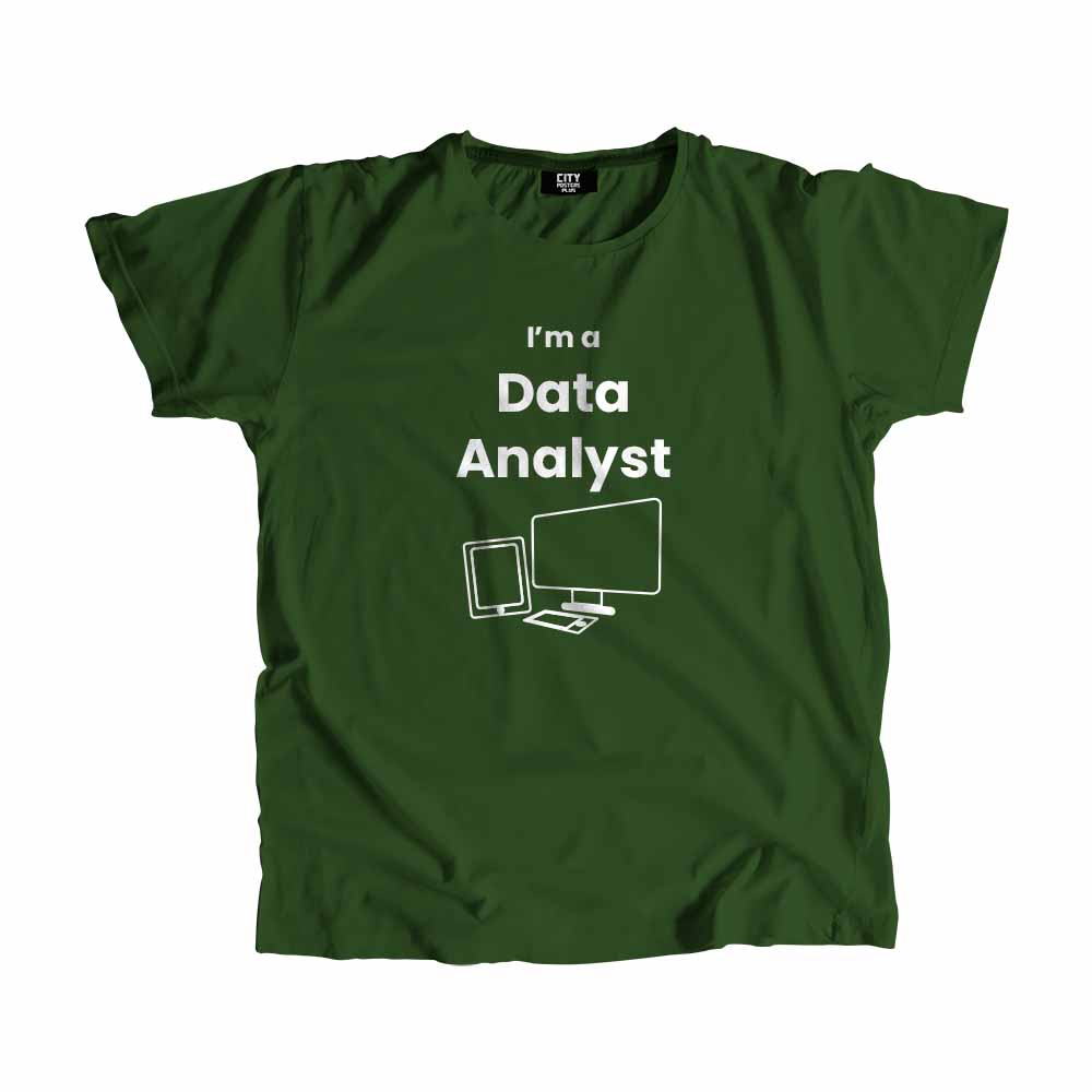 Data Analyst Men Unisex T-Shirt (Olive Green)