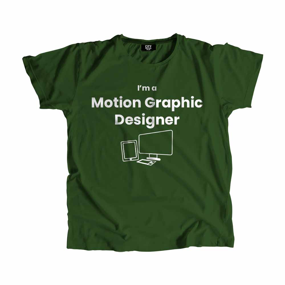 Motion Graphic Designer Men Unisex T-Shirt (Olive Green)