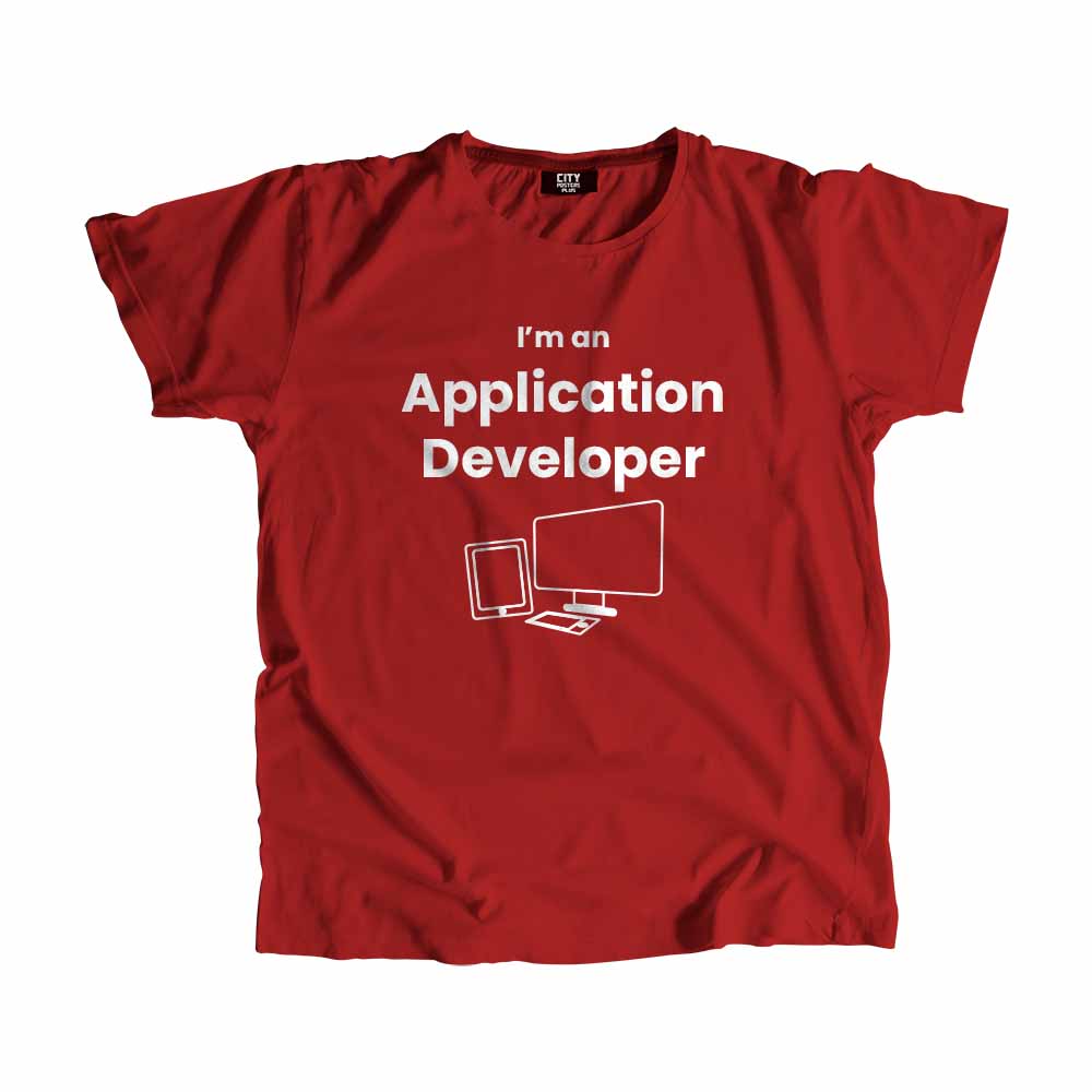 Application Developer Men Unisex T-Shirt (Red)