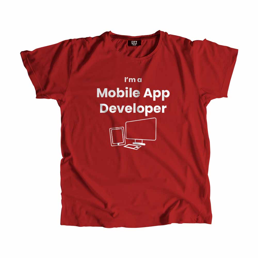 Mobile App Developer Men Unisex T-Shirt (Red)