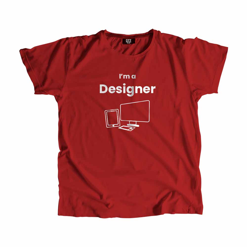 Designer Men Unisex T-Shirt (Red)