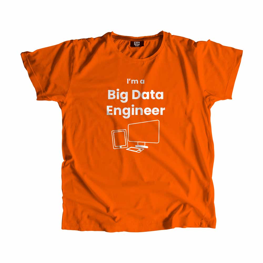 Big Data Engineer Men Unisex T-Shirt (Orange)