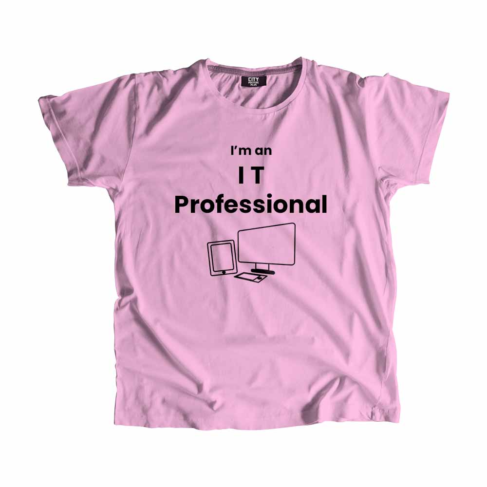 IT Professional Men Unisex T-Shirt (Light Pink)