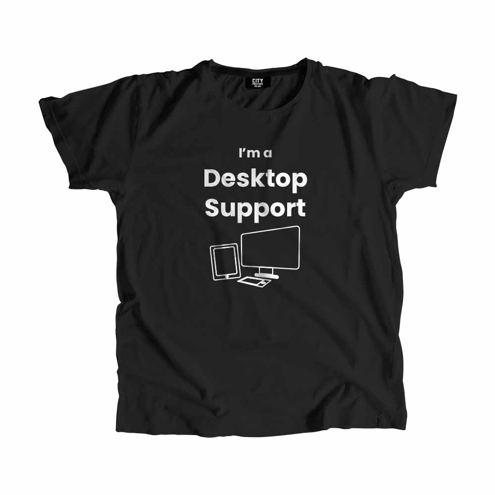 Desktop Support Men Unisex T-Shirt (Black)