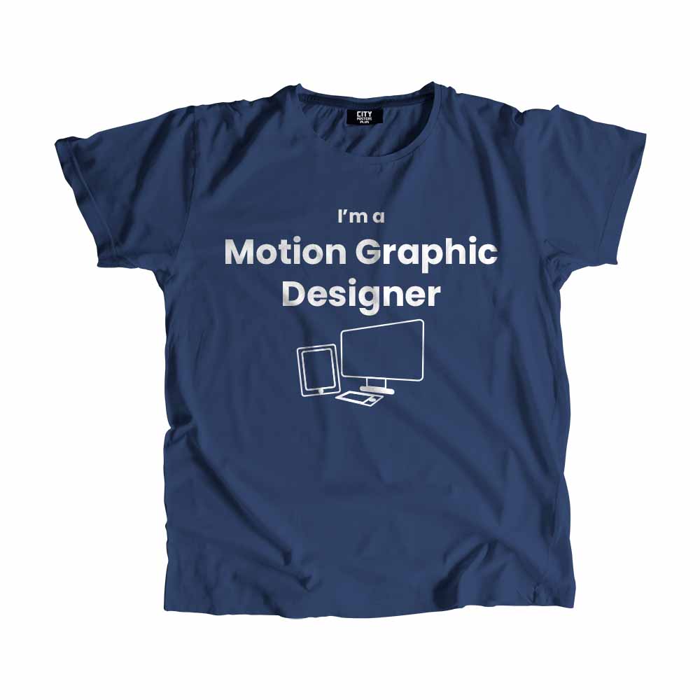 Motion Graphic Designer Men Unisex T-Shirt (Navy Blue)