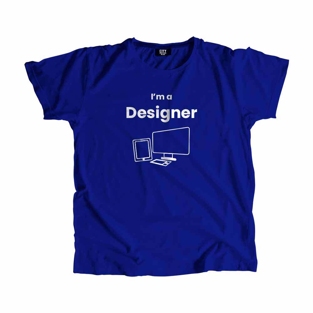 Designer Men Unisex T-Shirt (Royal Blue)