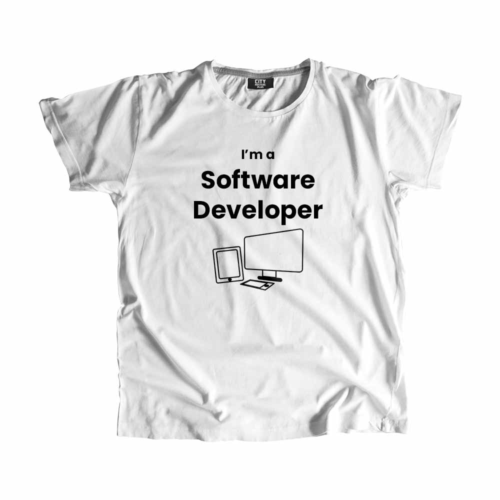 Software Developer Men Unisex T-Shirt (White)