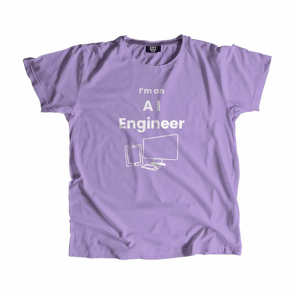AI Engineer Men Unisex T-Shirt (Iris Lavender)