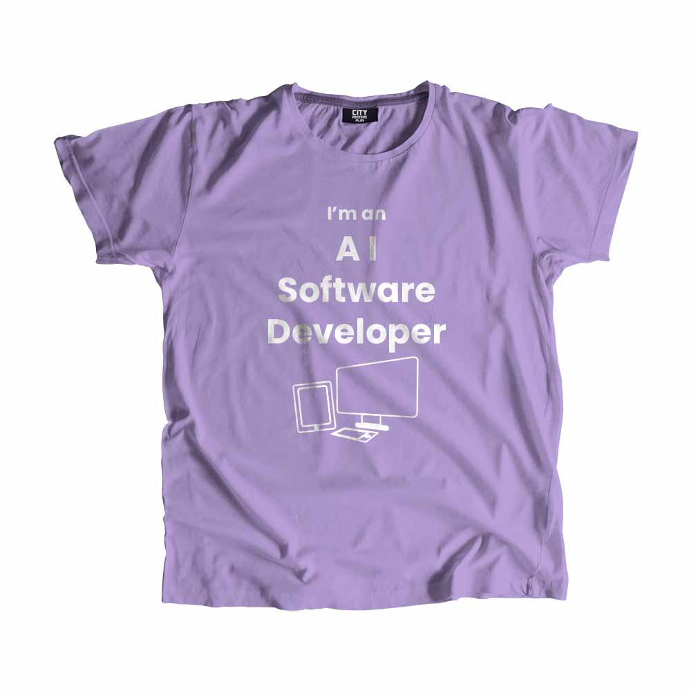 AI Software Developer Men Unisex T-Shirt (Iris Lavender)