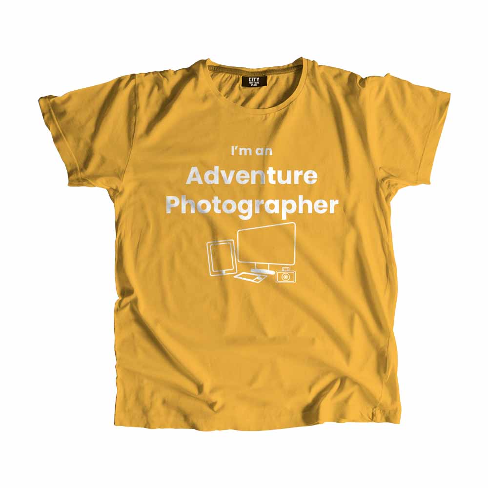 Adventure Photographer Men Unisex T-Shirt (Golden Yellow)
