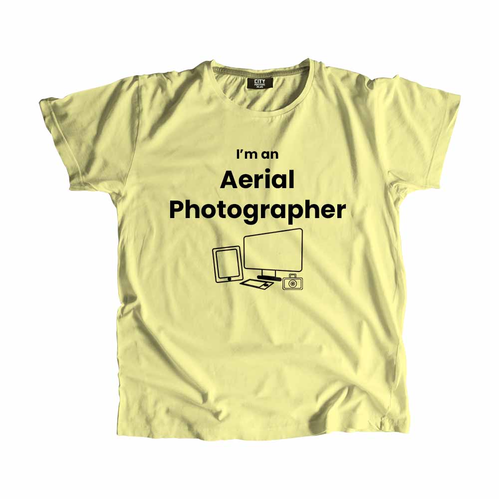 Aerial Photographer Men Unisex T-Shirt (Butter Yellow)