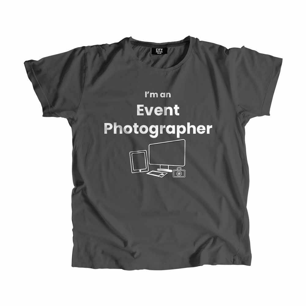 Event Photographer Men Unisex T-Shirt (Charcoal Grey)