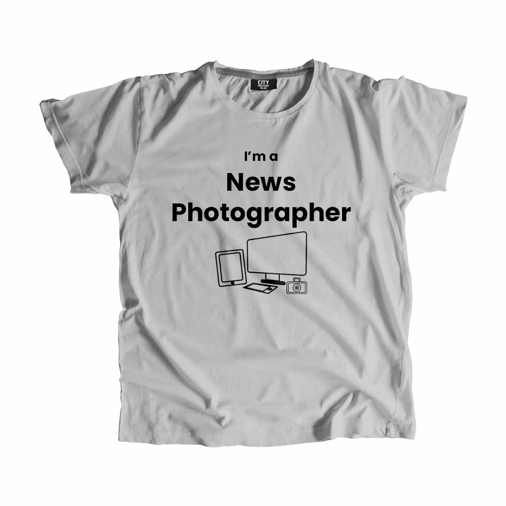 News Photographer Men Unisex T-Shirt (Melange Grey)